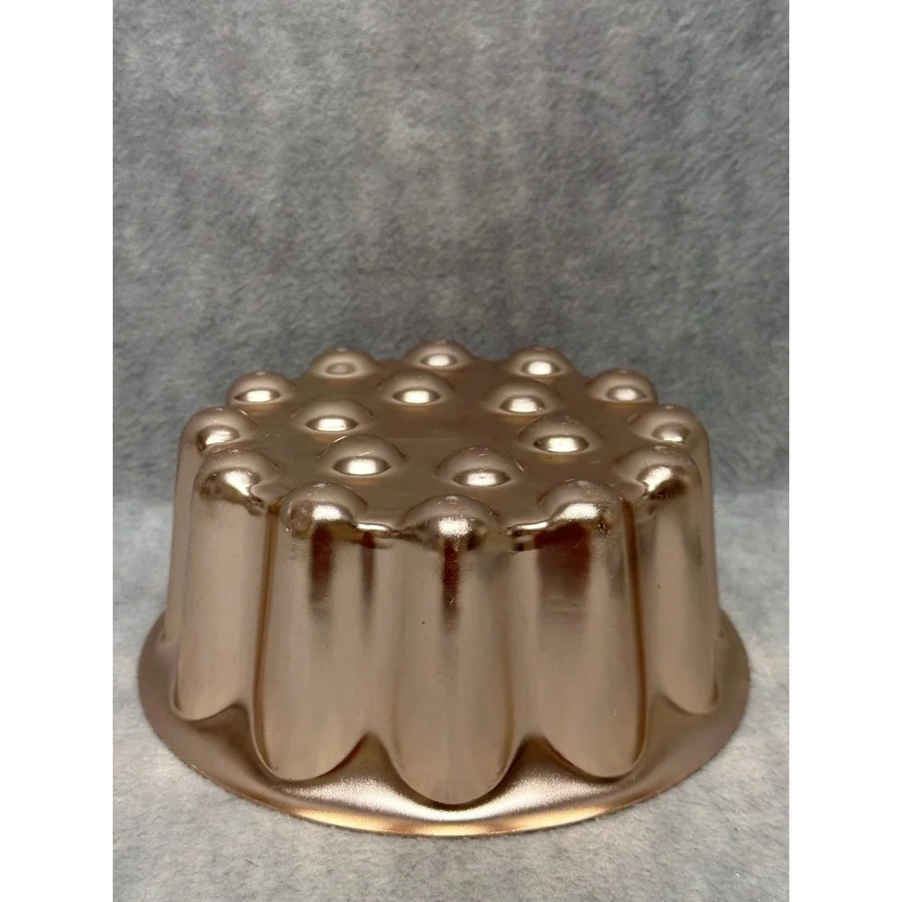Vintage Jello Mold Copper Tone‎ Scalloped Bubble Pattern Wall Hanging Aluminum